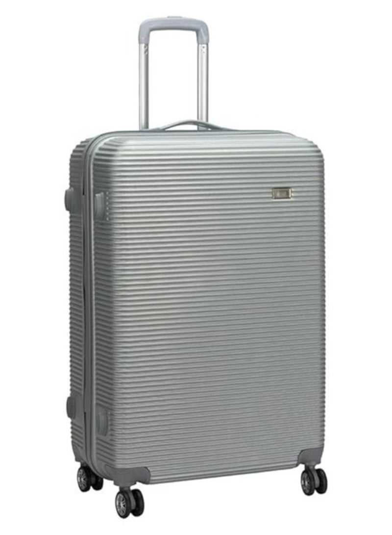 28" Spinner Luggage Silver with TSA Lock; Expandable Double Zipper; Made of ABS - Image 1