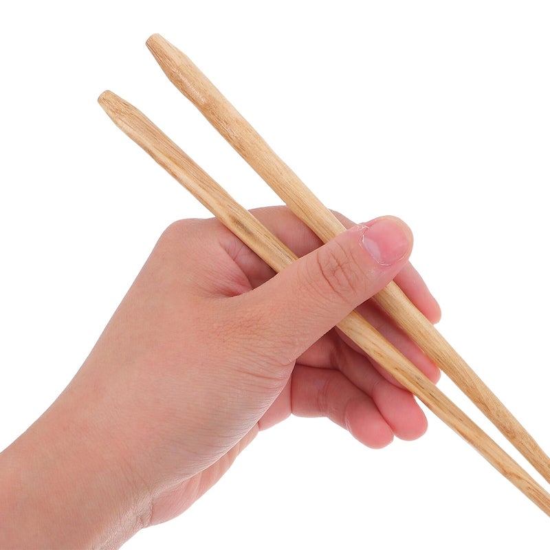 Reusable Natural White Ash Wood Chopsticks Set with Sliding Case for Camping and Portable Outdoor Use - Image 4