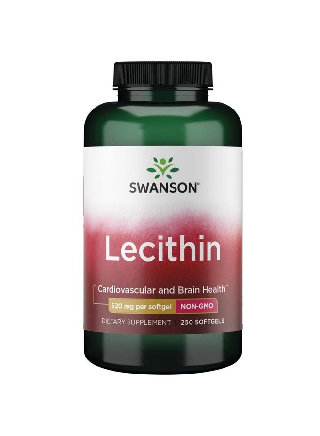 Swanson Lecithin Non-GMO 520 Milligrams 250 Sgels - Image 1