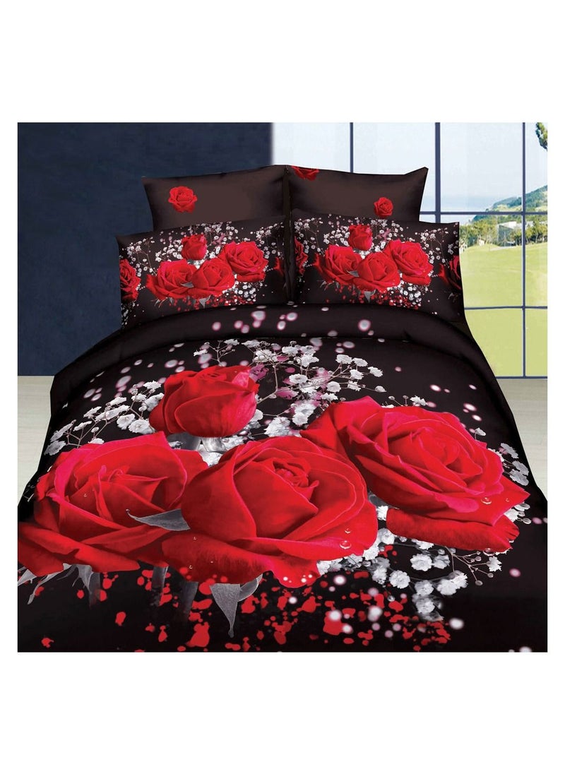 Family Bed stick Bed sheet 100% satin cotton 4 pieces size 180 x 200 cm Model 4012 from Family Bed  - Image 1