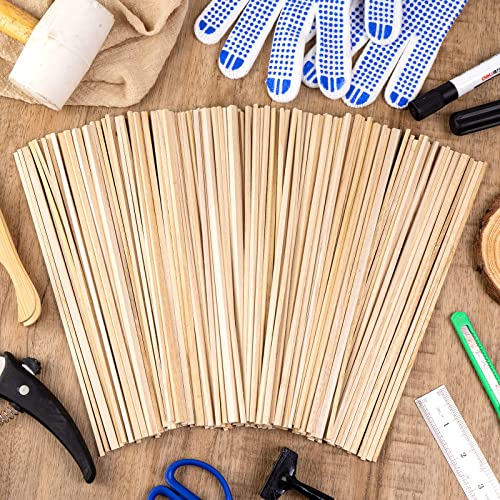 ZAUGONTW 250Pcs Balsa Wood Sticks, Square Wooden Dowels 1/8, 4/25, 3/16, 1/4 x 10 Inch, Hardwood Square Dowels Unfinished Wooden Strips for DIY Molding Crafts Projects Making - Image 5