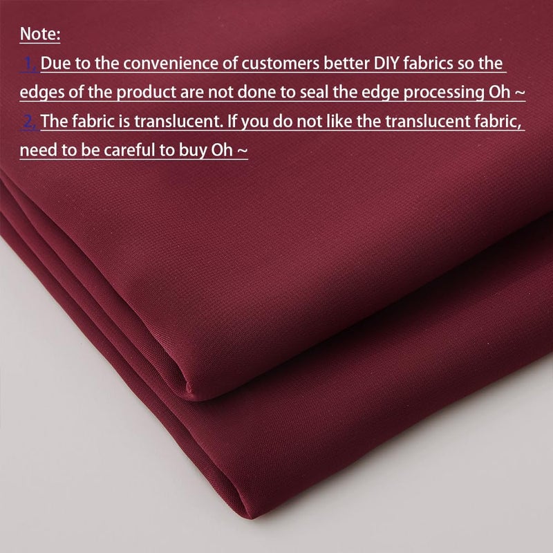 MaiMaiSuan 60" Wide Wine Red Chiffon Fabric by The Yard Soft Sheer Fabric for Wedding Arch Draping Fabric,Bridal Wedding Dress Sewing DIY,1 Yard - Image 4