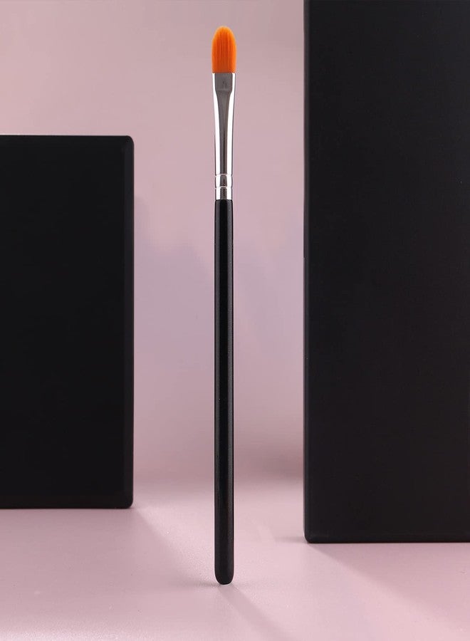IPRESTA Flat Concealer brush Brow Brush Black Single Brushes Eye Shadow Primer Applicator Brush for Blending, Small Makeup Brush Concealer Brush Eyeshadow brush - Image 2