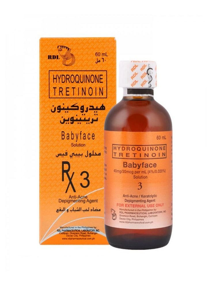 Baby Face Hydroquinone Tretinoin Solution 60ml