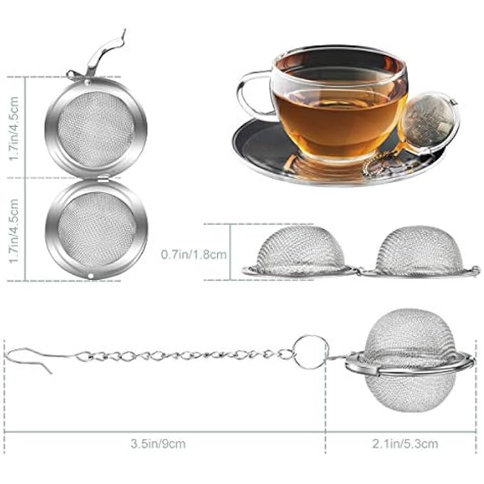ARKTEK Tea Strainers 2 Pcs Tea Infuser Tea Ball Strainers Steel Mesh Filters For Loose Tea Leaf Herbs Or Spice - Image 4