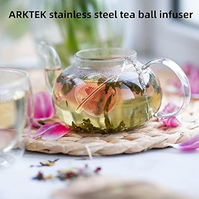 ARKTEK Tea Strainers 2 Pcs Tea Infuser Tea Ball Strainers Steel Mesh Filters For Loose Tea Leaf Herbs Or Spice - Image 5