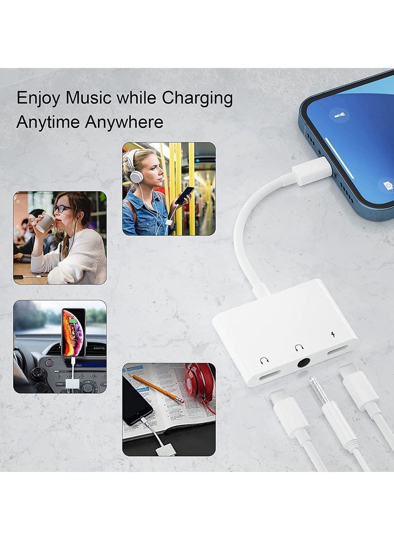 Generic - Lightning Headphone Audio Adapter Splitter for iPhone/iPad,Lightning to 3.5mm Headphone Jack Adapter & dongle,Aux Audio Adapter for iPhone 14/13/12/11/X/8/8plus/7/7plus/iPad Support iOS 16 - Image 1