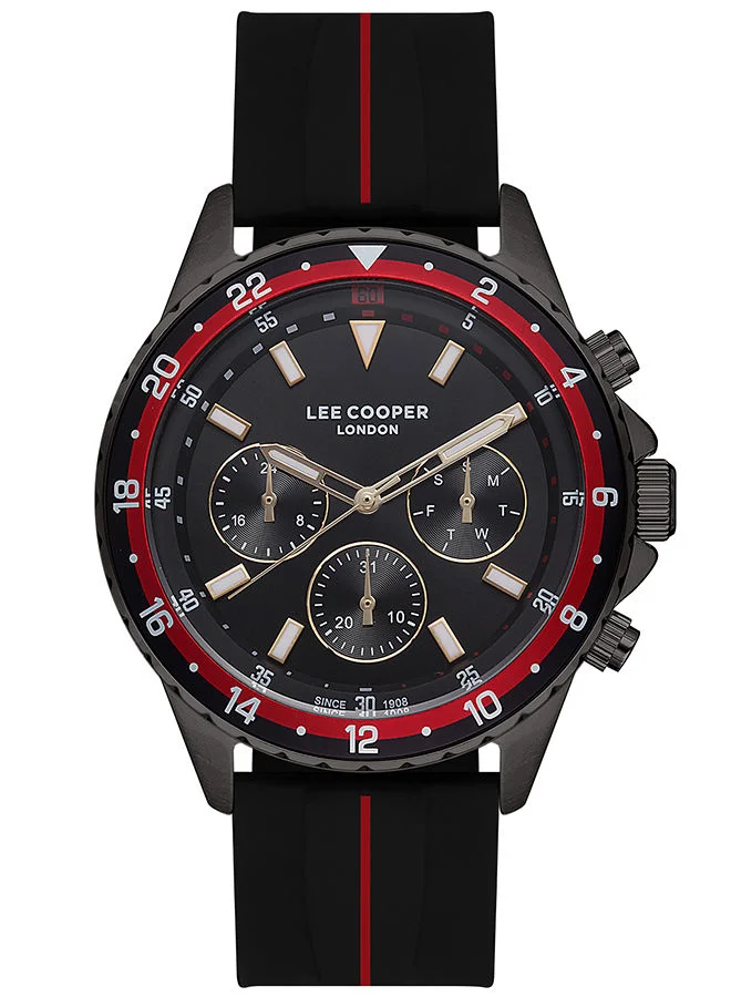 لي كوبر Men Chronograph Round Silicone Wrist Watch LC07210.651
