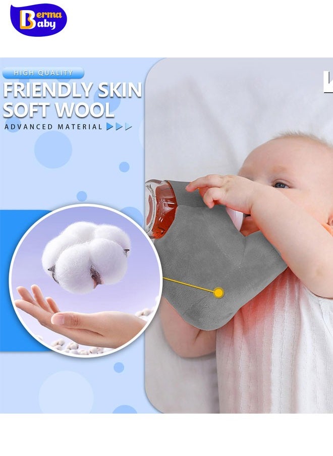 Berma Baby Baby self-feeding pillow support bottle holder, bottle feeding stand baby self-feeding bottle holder baby self-feeding pillow baby self-feeding pad - gray  - Image 3