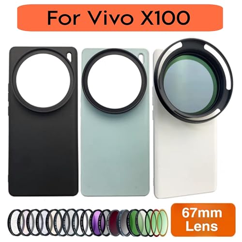 GetZget® Phone Case Compatible with Vivo X100 with Lens Cap Cover Support 67mm ND Filter Lens Accessories (Black) - Image 3