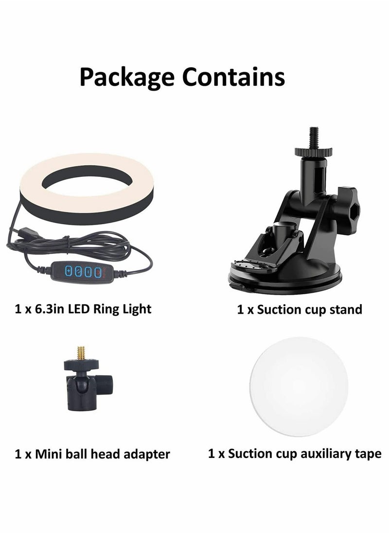 Excefore - USB LED Ring Light for Laptop, Computer Monitor, Desk, Wall, and Mirror with Suction Cup - Image 1