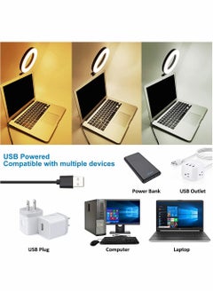 Excefore USB LED Ring Light for Laptop, Computer Monitor, Desk, Wall, and Mirror with Suction Cup  - Image 4