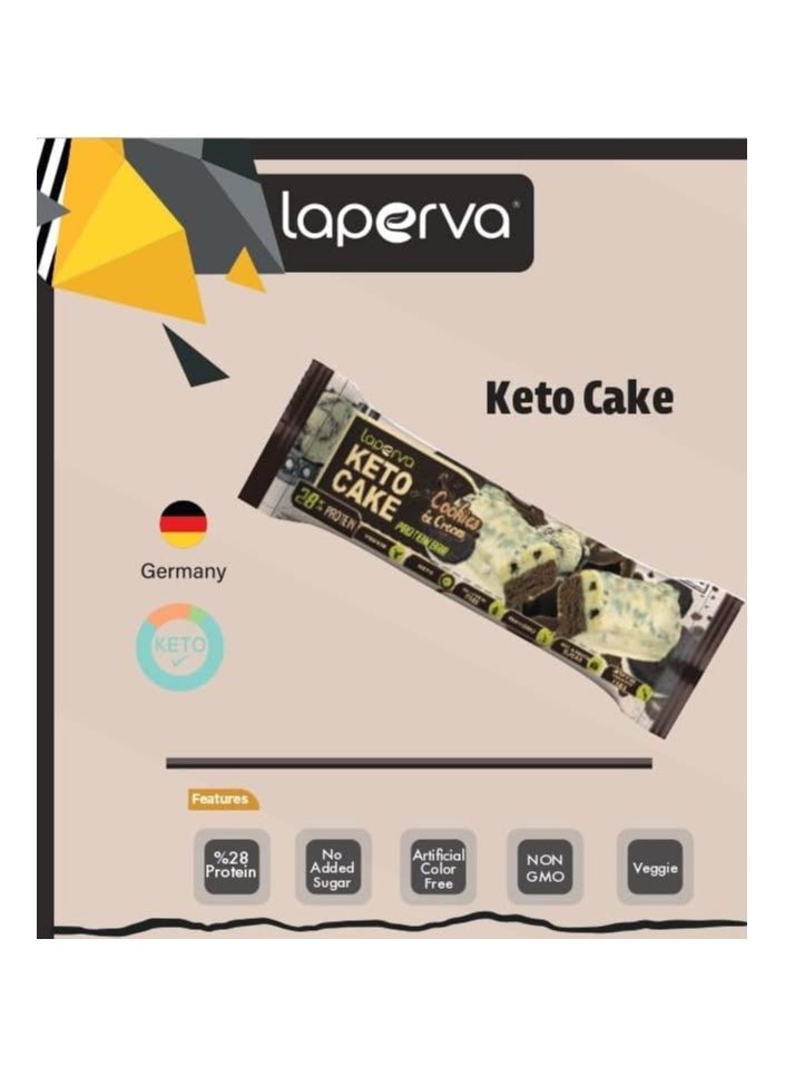 Laperva Keto Cake Protein Bar Cookies & Cream Flavour  Box of 18 Bars  - Image 5