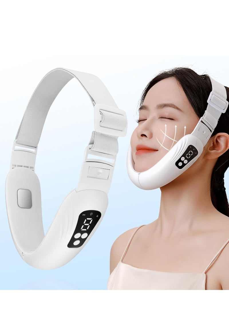 عام جهاز تنحيف الذقن المزدوجة، جهاز تنحيف الوجه، أداة تنحيف الوجه على شكل حرف V، 4 أوضاع و9 مستويات شدة ذكية لشد الجلد - Image 2