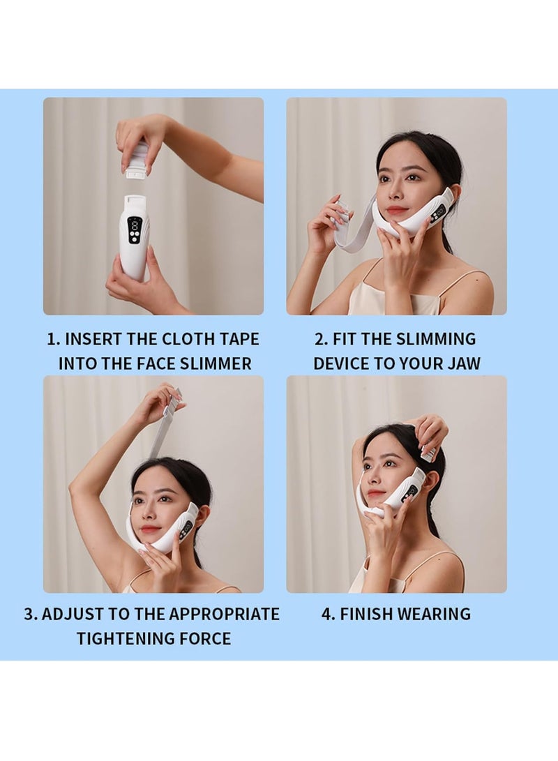 عام جهاز تنحيف الذقن المزدوجة، جهاز تنحيف الوجه، أداة تنحيف الوجه على شكل حرف V، 4 أوضاع و9 مستويات شدة ذكية لشد الجلد - Image 3
