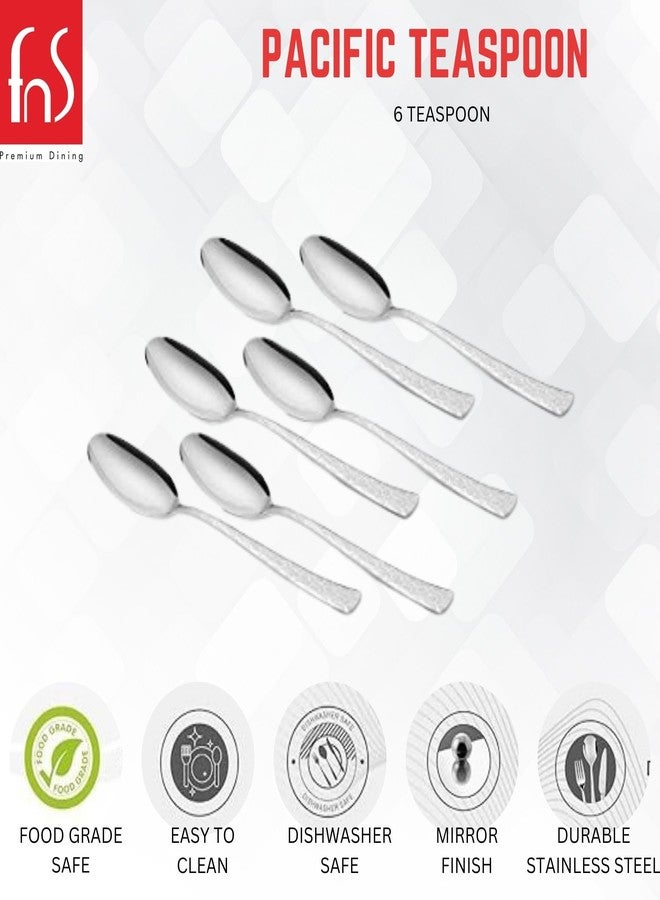 FNS Montavo by FnS Pacific Stainless Steel Tea Spoon (Set of 6) for Tea, Coffee and Spices - Image 2