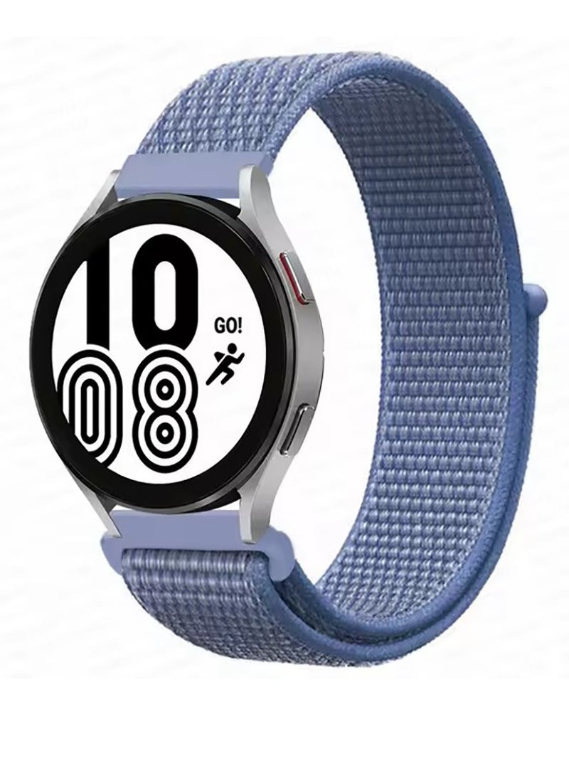 Comfort Canvas Woven Nylon Sport Band for Samsung Galaxy Watch 46mm/Gear S3 Frontier/Huawei Watch GT2/Magic Honor 2/Fossil/22mm Watches (Sky blue )