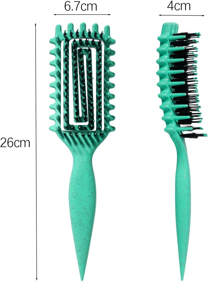 MMBVSZ Curly Hair Brush Candybrush Curl Defining Brush for Detangling Shaping and Defining Curls for Women, Men, Wet & Dry Hair (Green) - Image 4