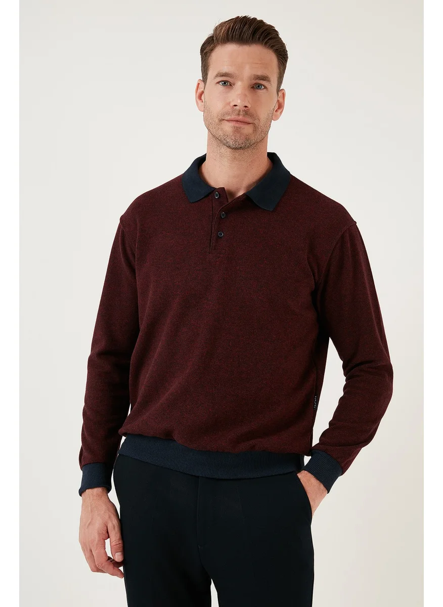 Buratti Cotton Regular Fit Buttoned Polo Neck Sweater Men's Sweater 456211