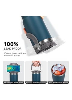 TYESO Insulated Bottle With For Water, Iced Tea Or Coffee, Juice And Smoothie 30 Oz.  - Image 4