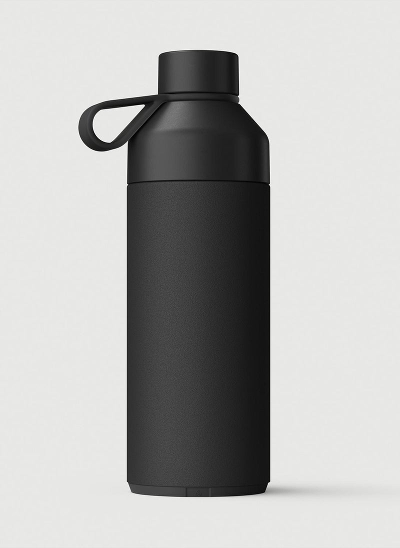 Ocean Bottle Eco-Friendly Stainless Steel Reusable Water Bottle Leakproof BPA Free Dishwasher Safe Double Wall Vacuum Insulated Thermos Flask - Obsidian Black - 34 oz - Image 2