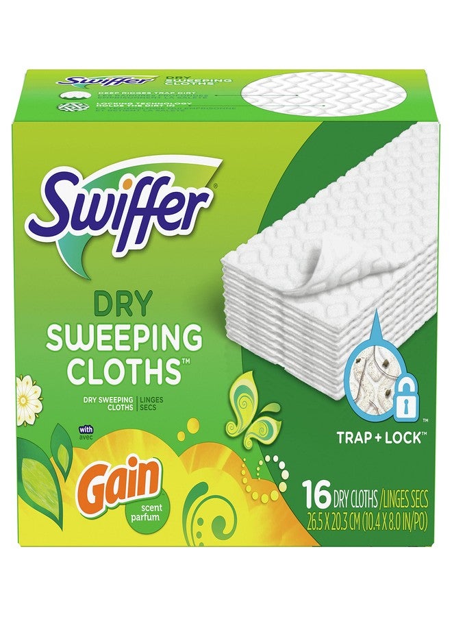 Swiffer Sweeper Dry Sweeping Pad Multi Surface Refills for Dusters Floor Mop, Gain, 16 Count (Packaging May Vary) - Image 1