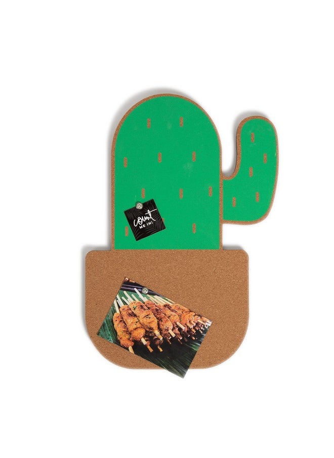 U Brands - Potted Cactus Cork Bulletin Board, 12” X 17” - Image 1