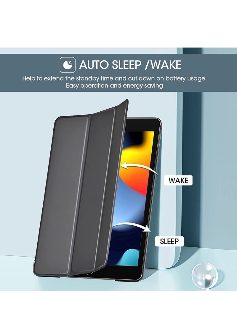 حافظة آيباد الجيل 9/8/7 (2021/2020/2019) حافظة آيباد 10.2 بوصة مع حامل قلم [نوم/استيقاظ] رقيقة ناعمة من TPU مع قاعدة مغناطيسية ذكية غلاف واقي للحالات - Image 5