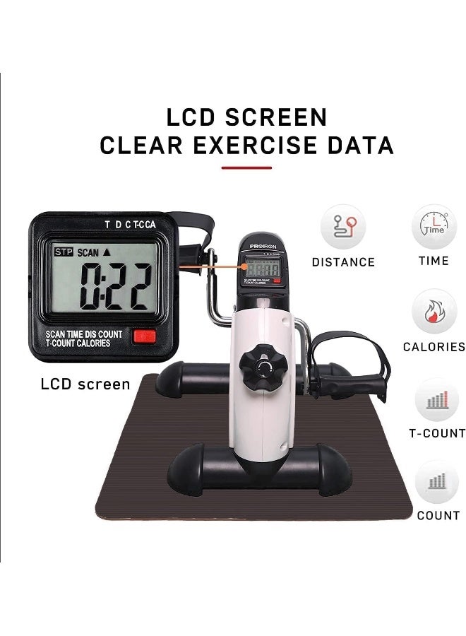 PROIRON Pedal Exerciser with Digital Display, Mini Exercise Bike Pedal Sit Down, Desk Cycle Leg Arm Foot, Small Equipment for Home, Office, Elderly, Rehabilitation - Image 3