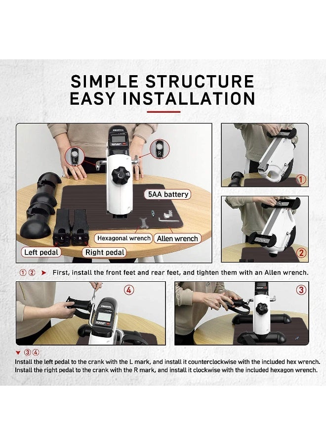 PROIRON Pedal Exerciser with Digital Display, Mini Exercise Bike Pedal Sit Down, Desk Cycle Leg Arm Foot, Small Equipment for Home, Office, Elderly, Rehabilitation - Image 4