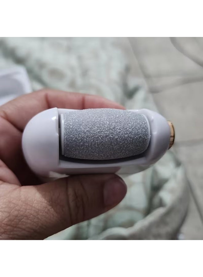 Goolsky 1pc Rechargeable Electric Foot Grinder for Cracked Heels & Callus Removal - Thick Leather Polishing, 3 Replacement Grinding Heads, 2-Speed Settings, Portable and Easy to Use with USB Charging, Hard Care for Feet & Hands - Image 2