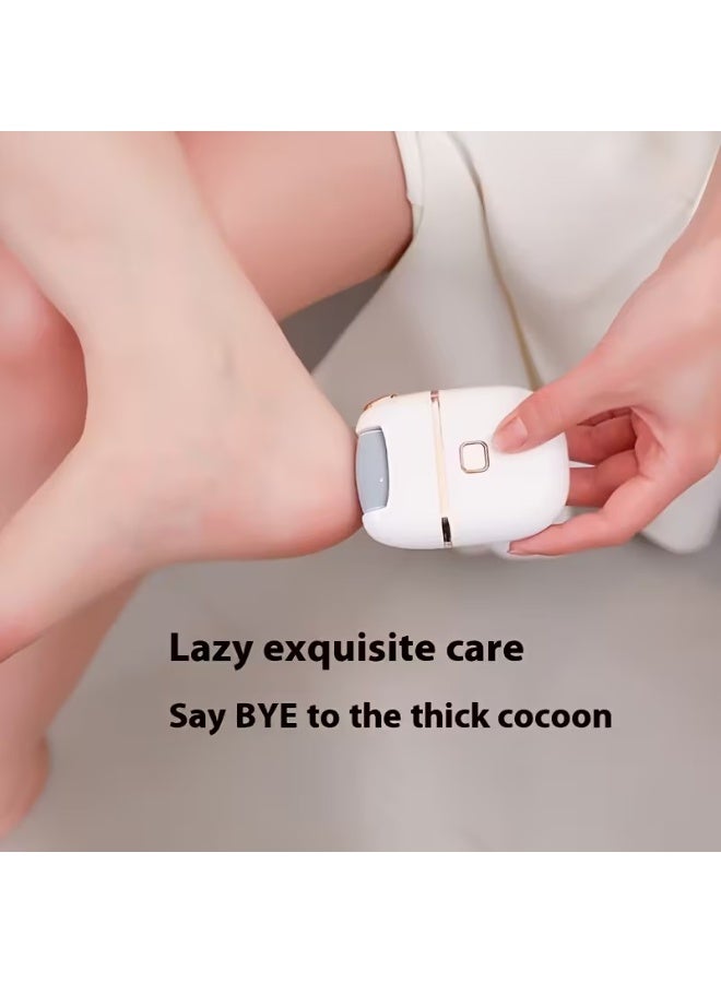 Goolsky 1pc Rechargeable Electric Foot Grinder for Cracked Heels & Callus Removal - Thick Leather Polishing, 3 Replacement Grinding Heads, 2-Speed Settings, Portable and Easy to Use with USB Charging, Hard Care for Feet & Hands - Image 5