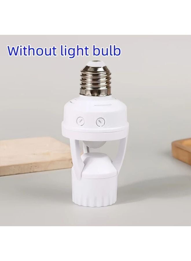 1pc E27 Socket Converter With PIR Motion Sensor LED Lamp Base Intelligent Switch Holder - Image 1