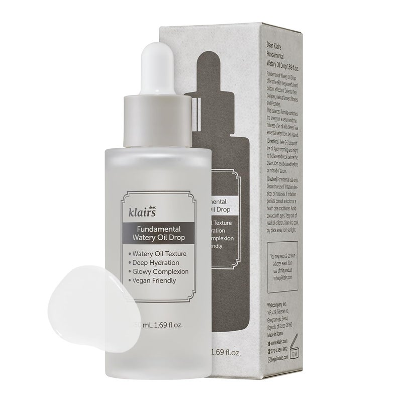 Dearklairs Klairs Fundamental Watery Oil Drop 169 Fl Oz WaterBased Serum With The Rich Hydration Of A Facial Oil - Image 1