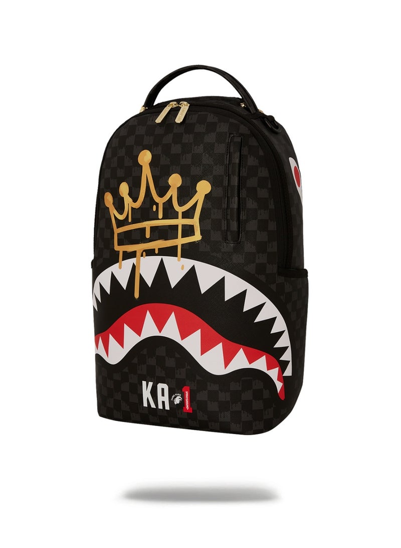 SPRAYGROUND CROWN DRIP CHECK x KA1 DLXSV BACKPACK BLACK  - Image 5
