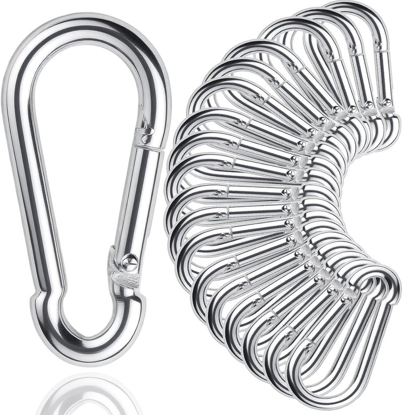REDOVANT 30 Pack Heavy Duty Spring Snap Hooks 4 Inch, 3/8” Carabiner Clips for Outdoor Use - Image 1