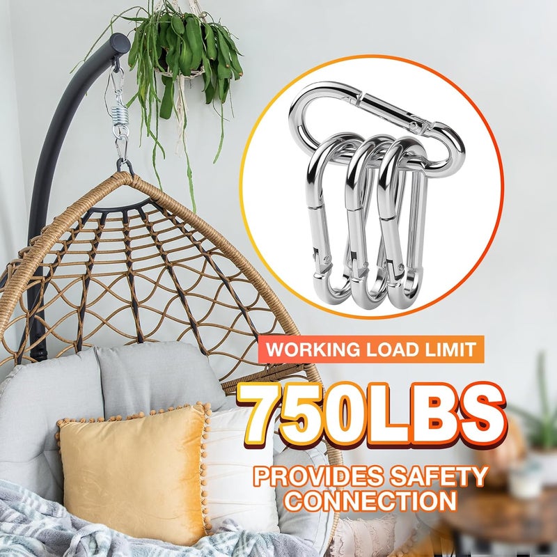 REDOVANT 30 Pack Heavy Duty Spring Snap Hooks 4 Inch, 3/8” Carabiner Clips for Outdoor Use - Image 5