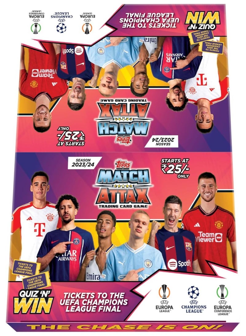 Topps UEFA Champions League Match Attax 23/24 Trading and Collectible Card Game(Flow Pack- Pack of 40) - Image 1