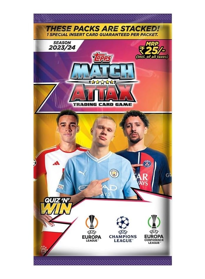 Topps UEFA Champions League Match Attax 23/24 Trading and Collectible Card Game(Flow Pack- Pack of 40) - Image 3