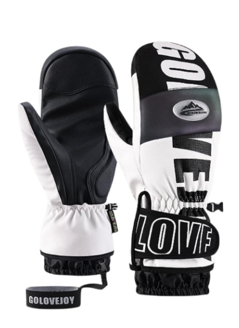 SYOSI - Ski Gloves, Winter Warm Snow Gloves, Winter Ski Mittens Men & Women Glove Liners, Adult Snow Mitts for Cold Weather - Waterproof Winter Ski Gloves Snowboarding, Skiing, Waterproof Touch Screen - Image 1