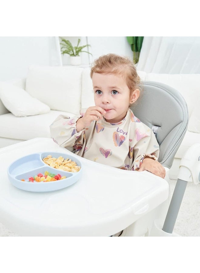 GZMM Waterproof Baby Bibs,Infant Toddler Long Sleeve Feeding Bib With Food Catcher,Easy Clean & Washable - Image 4