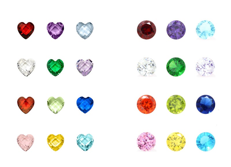 Birthstone Charms  96Pcs 5mm Birthday Crystal Charms for Glass Living Floating Memory Locket Bracelet Pendant Necklace
