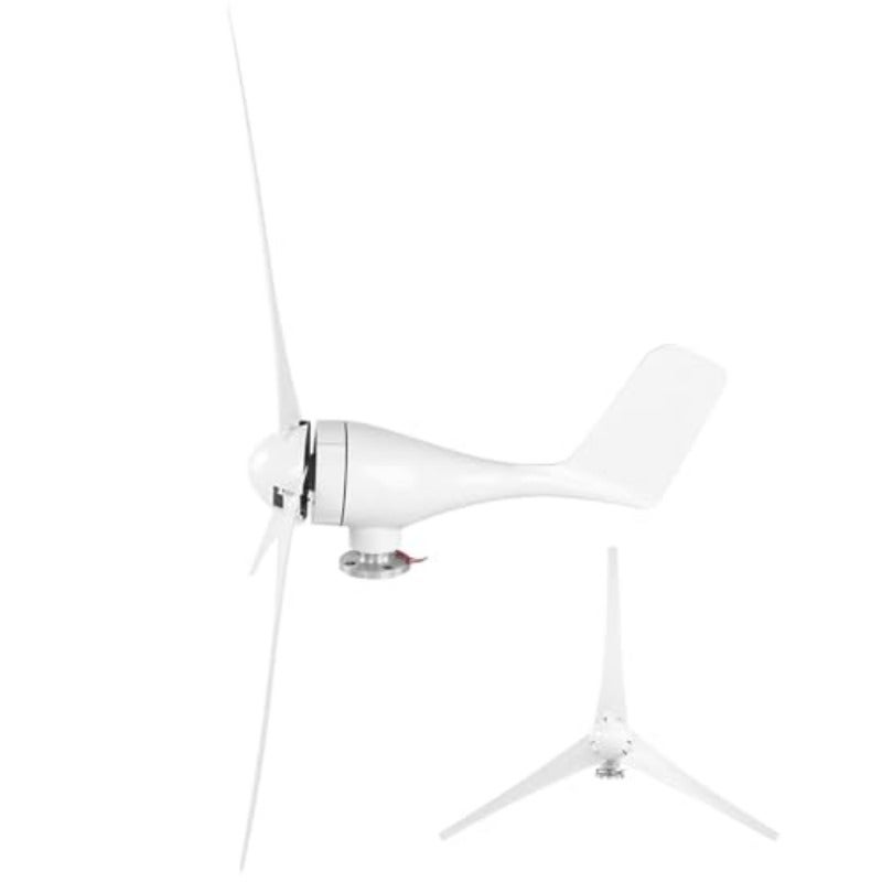 Durable 1200W Small Wind Generator with 3 Blades for Environmental Charging on Boats and Terraces White - Image 5