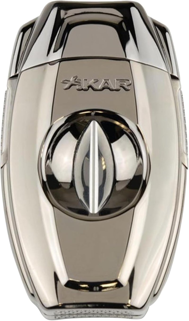 Xikar VX2 V-Cut Cigar Cutter with Stainless Steel Blades & Secure Lock, Gunmetal | Clips up to 70 Ring Gauge Cigars | 64 RG Bowl Spring-Loaded Cigar Snipper | Cigar Accessories for Aficionados - Image 1