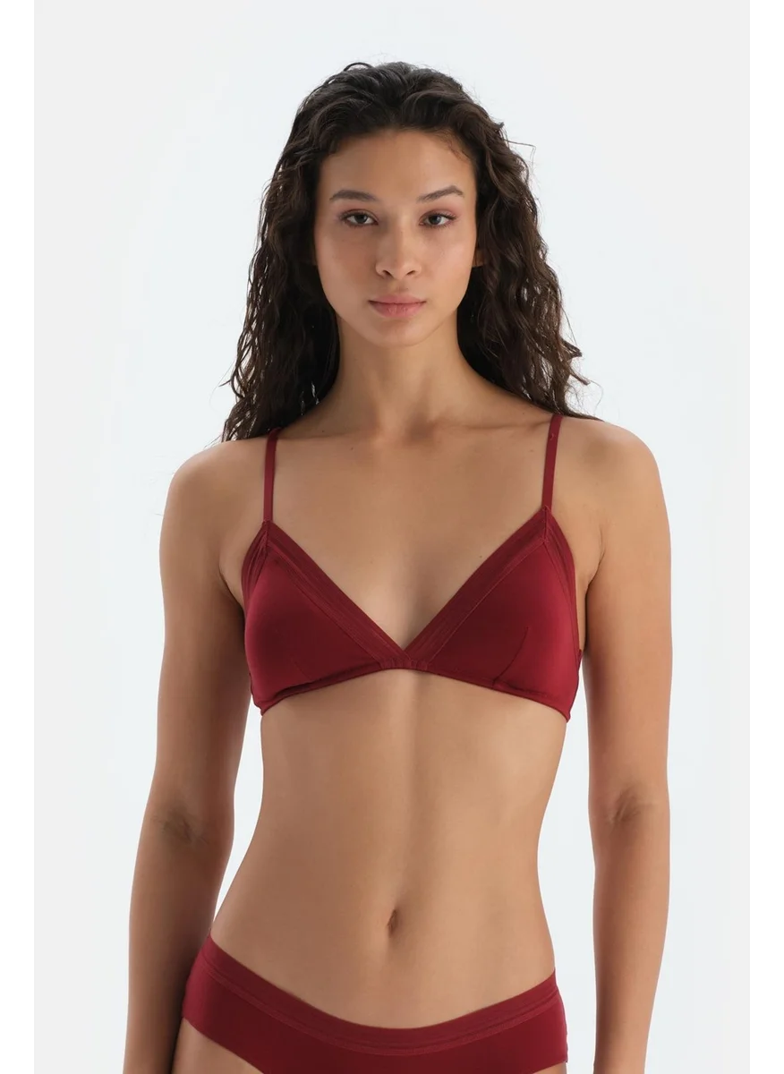 dagi Claret Red Basic Triangle Soft Bra