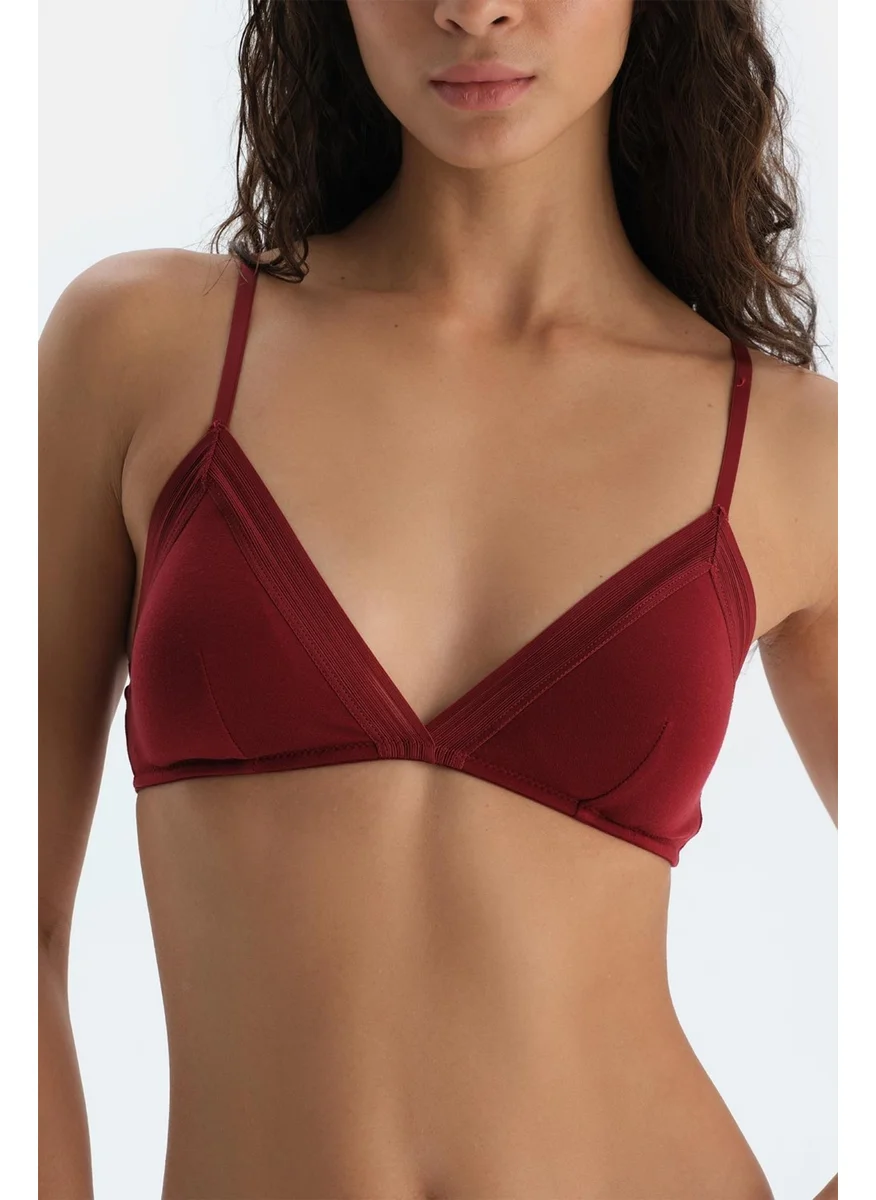 dagi Claret Red Basic Triangle Soft Bra