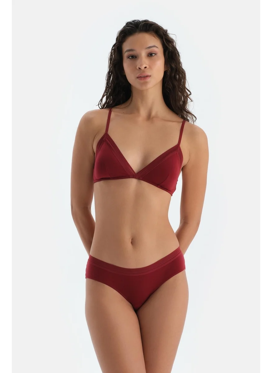 dagi Claret Red Basic Triangle Soft Bra