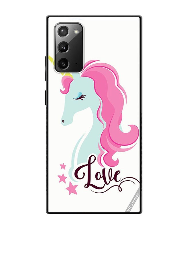 VR CREATIVE Protective Case Cover For Samsung Galaxy Note20 5G Love Unicorn Design Multicolour - Image 1