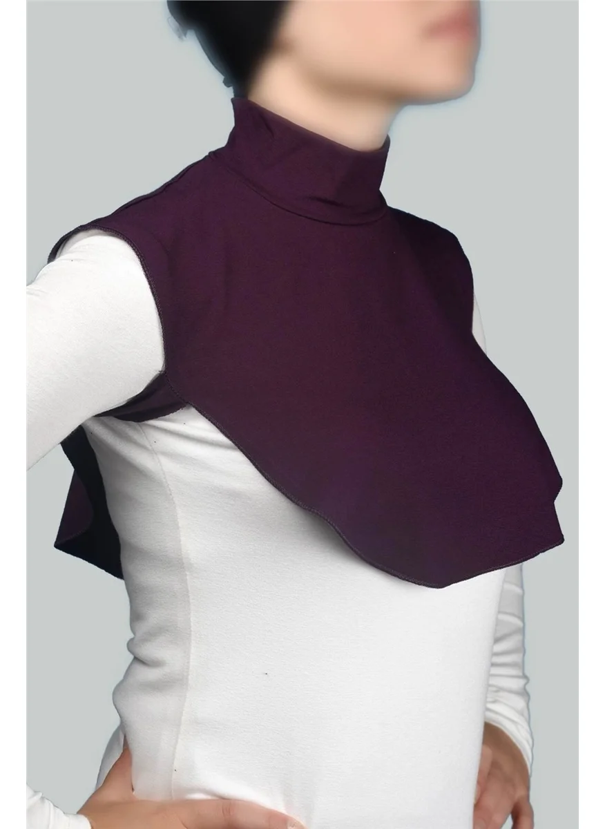 Altobeh Plain Turtleneck Turtleneck Combed Cotton Hijab Neck Collar - Plum