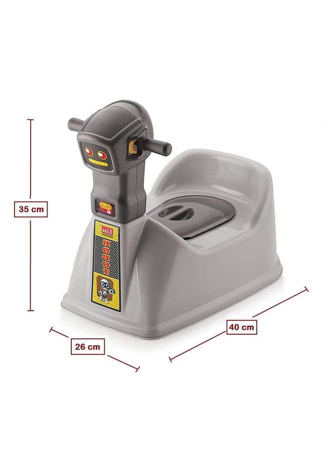 Liza New Robot Style Baby Potty Training Pottyseat For Kidsinfant Potty Toilet Seat With Removable Tray & Closing Lid (Grey) - Image 3